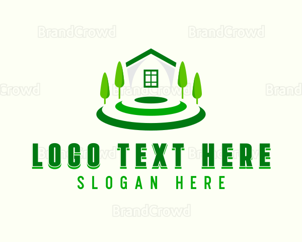 Yard Lawn Landscaping Logo