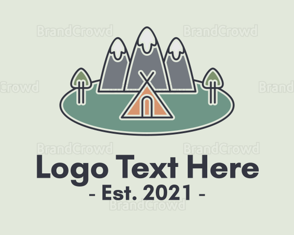 Snowy Mountain Tent Logo