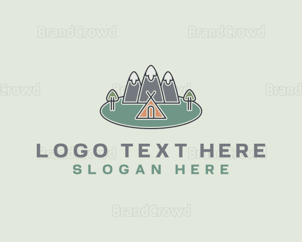 Snowy Mountain Tent Logo