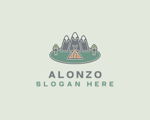 Snowy Mountain Tent logo design