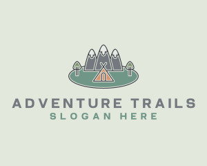 Snowy Mountain Tent logo design