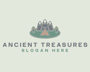 Snowy Mountain Tent logo design