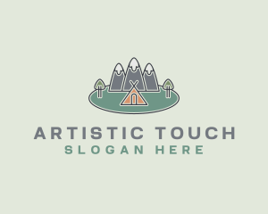 Snowy Mountain Tent logo design