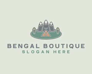 Snowy Mountain Tent logo design