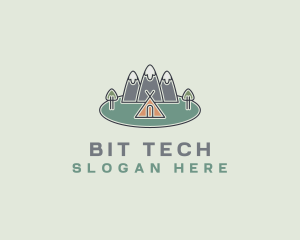 Snowy Mountain Tent logo design