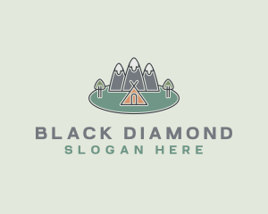 Snowy Mountain Tent logo design