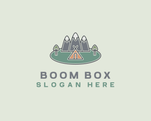 Snowy Mountain Tent logo design