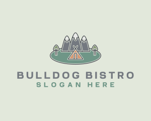 Snowy Mountain Tent logo design