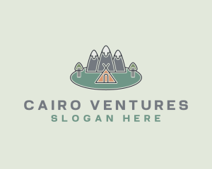 Snowy Mountain Tent logo design