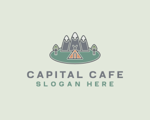 Snowy Mountain Tent logo design