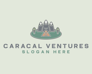 Snowy Mountain Tent logo design