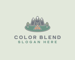 Snowy Mountain Tent logo design