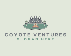 Snowy Mountain Tent logo design