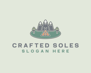 Snowy Mountain Tent logo design