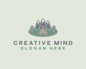 Snowy Mountain Tent logo design