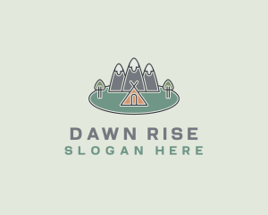 Snowy Mountain Tent logo design