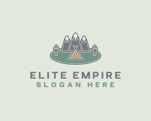 Snowy Mountain Tent logo design