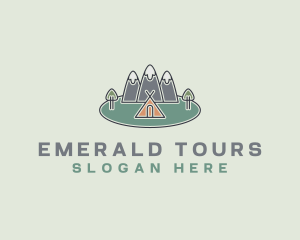 Snowy Mountain Tent logo design