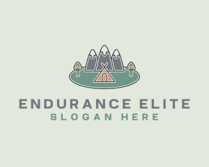 Snowy Mountain Tent logo design