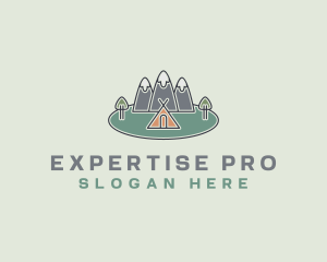 Snowy Mountain Tent logo design