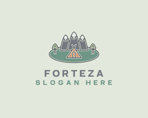 Snowy Mountain Tent logo design