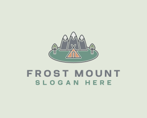 Snowy Mountain Tent logo design