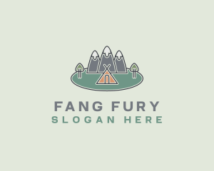 Snowy Mountain Tent logo design