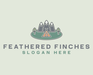 Snowy Mountain Tent logo design