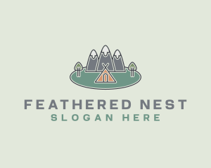 Snowy Mountain Tent logo design