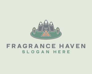 Snowy Mountain Tent logo design