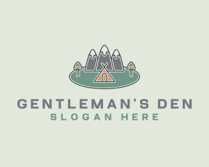 Snowy Mountain Tent logo design