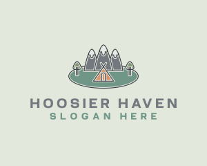 Snowy Mountain Tent logo design