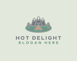 Snowy Mountain Tent logo design