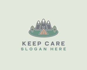 Snowy Mountain Tent logo design