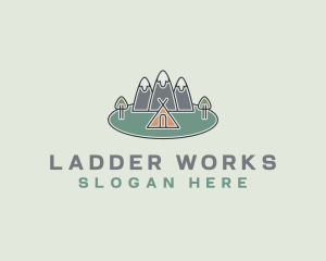 Snowy Mountain Tent logo design