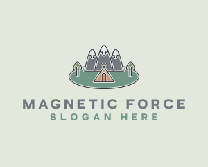 Snowy Mountain Tent logo design