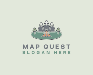 Snowy Mountain Tent logo design