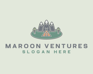 Snowy Mountain Tent logo design