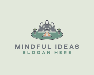 Snowy Mountain Tent logo design