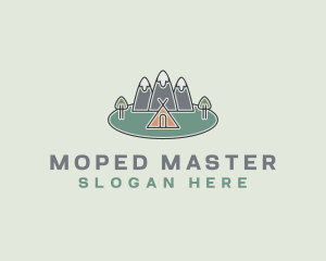 Snowy Mountain Tent logo design