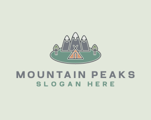 Himalayas - Snowy Mountain Tent logo design