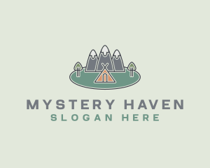 Snowy Mountain Tent logo design