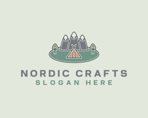 Snowy Mountain Tent logo design