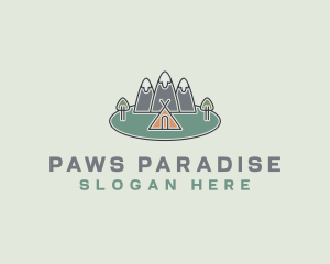 Snowy Mountain Tent logo design