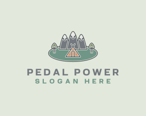 Snowy Mountain Tent logo design