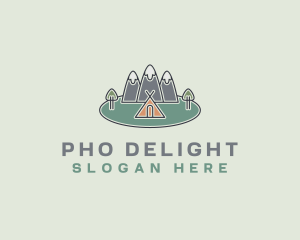 Snowy Mountain Tent logo design