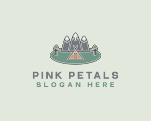 Snowy Mountain Tent logo design