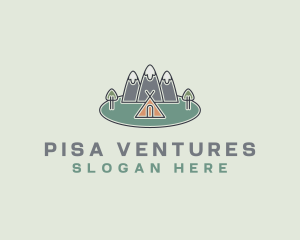 Snowy Mountain Tent logo design