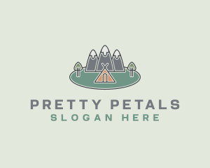 Snowy Mountain Tent logo design