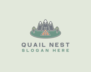 Snowy Mountain Tent logo design